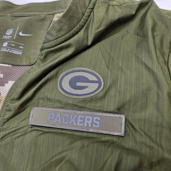 Nike Green Bay Packers Men's XXL 2XL Salute To Service Full Zip Light Jacket NFL - Picture 5 of 16